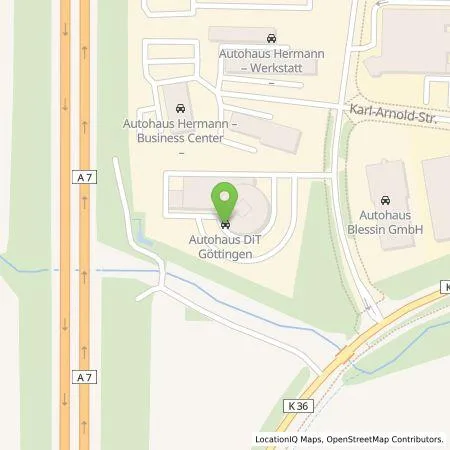 Standortübersicht der Tankstelle DIT Göttingen GmbH in 37079 Göttingen