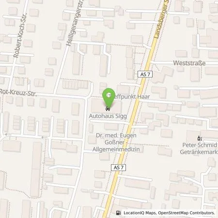 Standortübersicht der Tankstelle Augsburger Auto-Center Albert Sigg GmbH in 86179 Augsburg