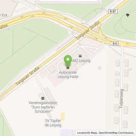 Standortübersicht der Tankstelle Automobilzentrum Leipzig GmbH in 04318 Leipzig