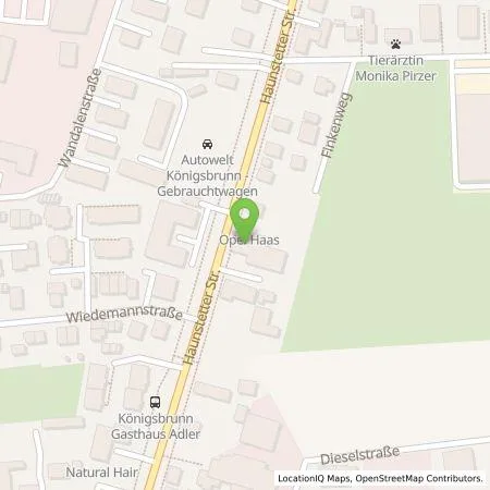 Standortübersicht der Tankstelle Georg Haas GmbH & Co KG Automobile in 86343 Königsbrunn