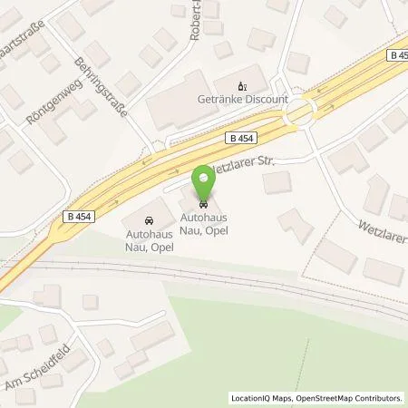 Standortübersicht der Tankstelle Autohaus Nau GmbH in 35260 Stadtallendorf