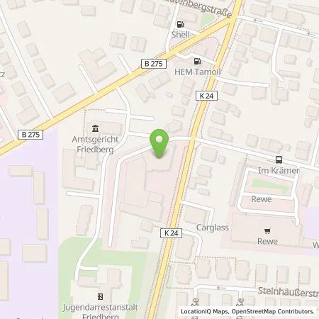 Standortübersicht der Tankstelle Autohaus Nau GmbH in 61169 Friedberg