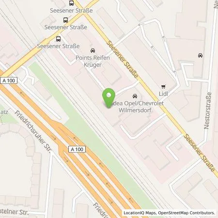 Standortübersicht der Tankstelle KADEA Berlin GmbH in 10709 Berlin