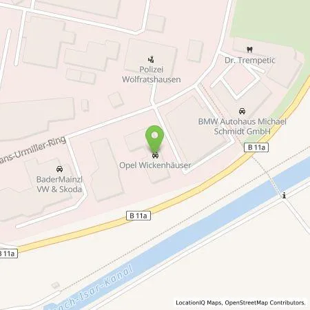 Standortübersicht der Tankstelle Wickenhäuser GmbH&Co KG in 82515 Wolfratshausen