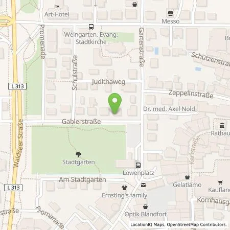 Standortübersicht der Tankstelle Technische Werke Schussental GmbH & Co. KG in 88250 Weingarten