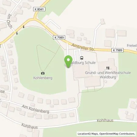 Standortübersicht der Tankstelle Technische Werke Schussental GmbH & Co. KG in 88289 Waldburg