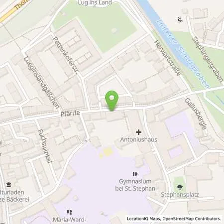 Standortübersicht der Tankstelle Stadtwerke Augsburg Energie GmbH in 86152 Augsburg