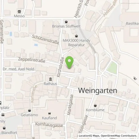 Standortübersicht der Tankstelle Technische Werke Schussental GmbH & Co. KG in 88250 Weingarten