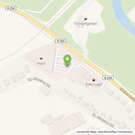 Standortübersicht der Tankstelle Numbat GmbH in 36041 Fulda