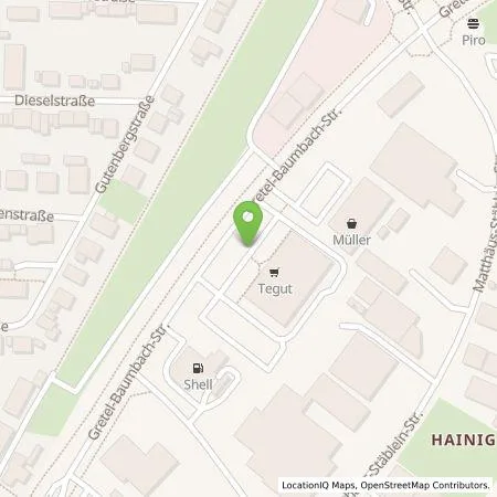 Standortübersicht der Tankstelle Numbat GmbH in 97424 Schweinfurt