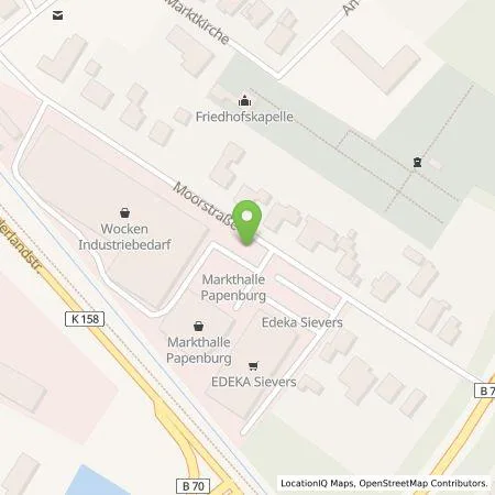 Standortübersicht der Tankstelle EDEKA-MIHA Charge GmbH in 26871 Papenburg