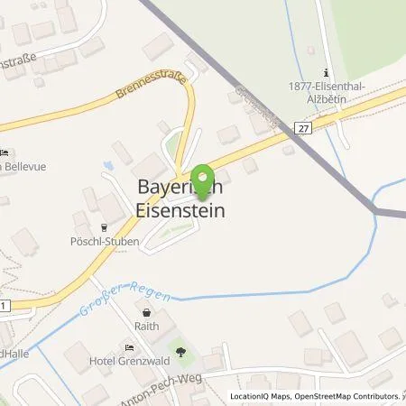 Standortübersicht der Tankstelle Mer Germany GmbH in 94252 Bay. Eisenstein veefil