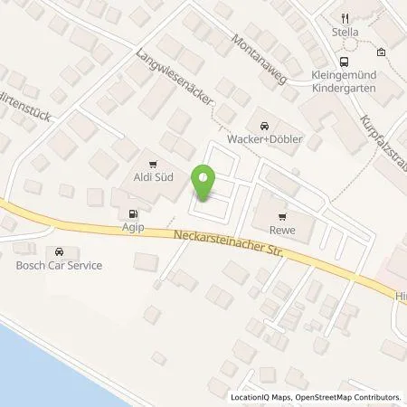Standortübersicht der Tankstelle ALDI SÜD Immobilienverwaltungs-GmbH & Co. oHG in 69151 Neckargemünd