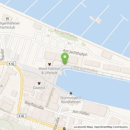 Standortübersicht der Tankstelle EnBW mobility+ AG und Co.KG in 23774 Heiligenhafen