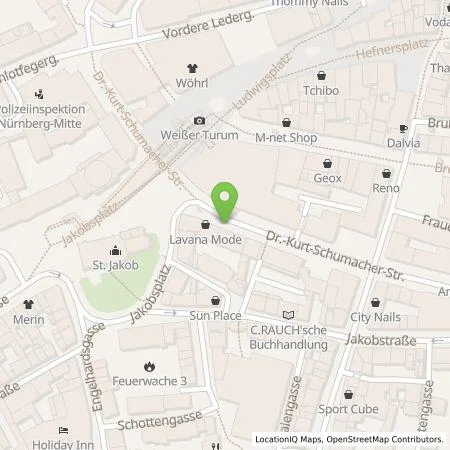 Standortübersicht der Tankstelle N-ERGIE Aktiengesellschaft in 90402 Nürnberg