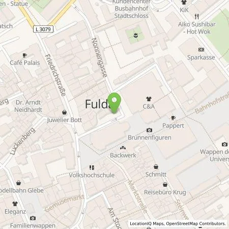 Standortübersicht der Tankstelle RhönEnergie Fulda GmbH in 36037 Fulda