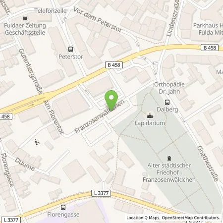 Standortübersicht der Tankstelle RhönEnergie Fulda GmbH in 36043 Fulda