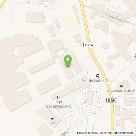 Standortübersicht der Tankstelle RhönEnergie Fulda GmbH in 36043 Fulda