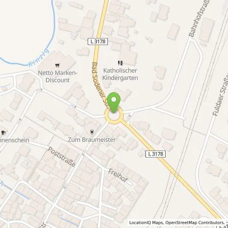 Standortübersicht der Tankstelle RhönEnergie Fulda GmbH in 63628 Bad Soden-Salmünster