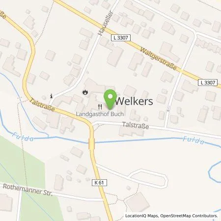 Standortübersicht der Tankstelle RhönEnergie Fulda GmbH in 36124 Eichenzell