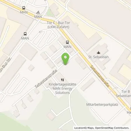 Standortübersicht der Tankstelle Stadtwerke Augsburg Energie GmbH in 86153 Augsburg