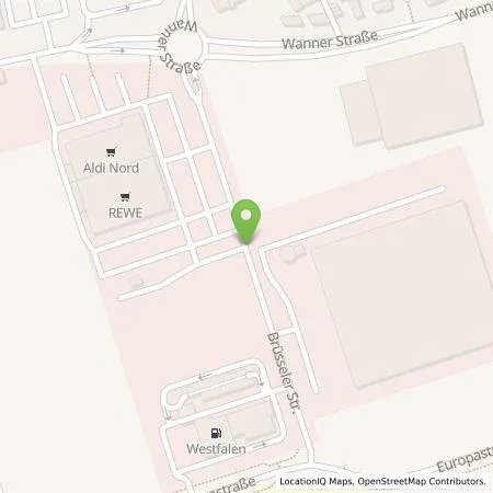 Standortübersicht der Tankstelle Westfalen AG in 45888 Gelsenkirchen