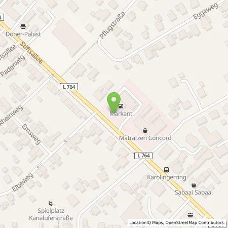 Standortübersicht der Tankstelle Westfalen AG in 32425 Minden