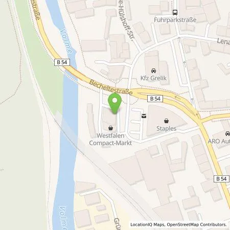 Standortübersicht der Tankstelle Westfalen AG in 58089 Hagen