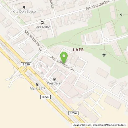 Standortübersicht der Tankstelle Westfalen AG in 44803 Bochum