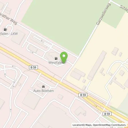 Standortübersicht der Tankstelle Westfalen AG in 50829 Köln