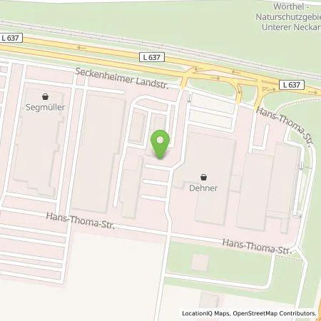 Standortübersicht der Tankstelle Citywatt GmbH in 68163 Mannheim