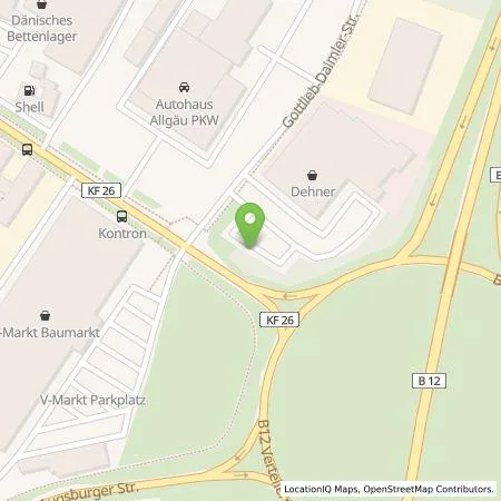 Standortübersicht der Tankstelle Citywatt GmbH in 87600 Kaufbeuren