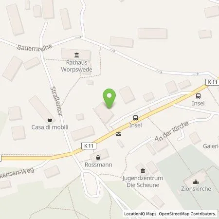 Standortübersicht der Tankstelle Citywatt GmbH in 27726 Worpswede