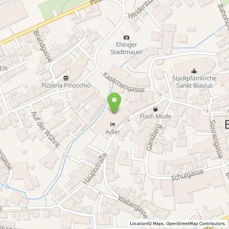 Standortübersicht der Tankstelle Citywatt GmbH in 89584 Ehingen