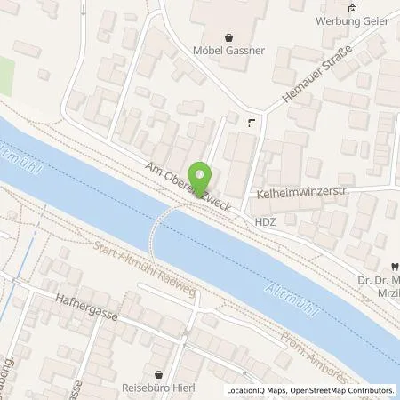 Standortübersicht der Tankstelle STADTWERKE KELHEIM GmbH & Co KG in 93309 Kelheim