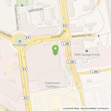 Standortübersicht der Tankstelle Einrichtungshaus Ostermann GmbH & Co.KG in 51373 Leverkusen