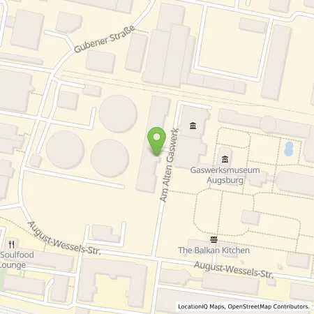 Standortübersicht der Tankstelle Stadtwerke Augsburg Energie GmbH in 86156 Augsburg