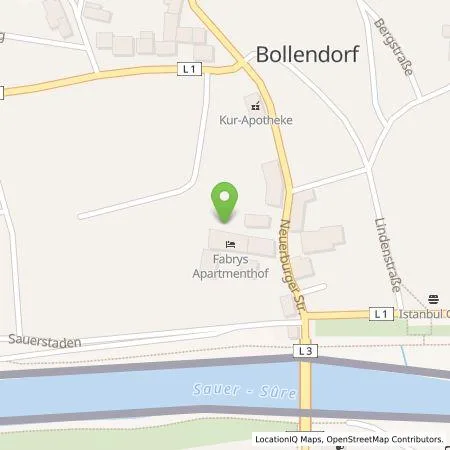 Standortübersicht der Tankstelle FABRYSHOF in 54669 Bollendorf