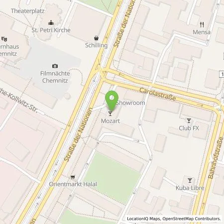 Standortübersicht der Tankstelle Hotel an der Oper Chemnitz GmbH in 09111 Chemnitz