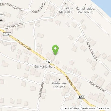 Standortübersicht der Tankstelle Hotel-Restaurant Zur Marienburg KG in 56862 Pünderich