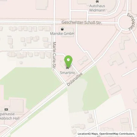 Standortübersicht der Tankstelle smartino GmbH & Co. KG in 74523 Schwäbisch Hall