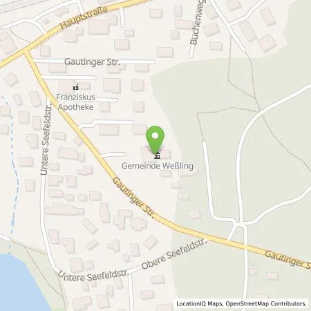 Standortübersicht der Tankstelle Gemeinde Weßling in 82234 Weßling
