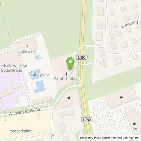 Standortübersicht der Tankstelle Hotel Restaurant Kärntner Stubn in 38154 Königslutter