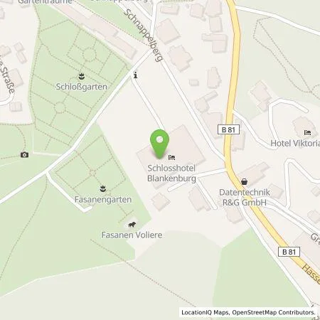 Standortübersicht der Tankstelle Schlosshotel Blankenburg UG & Co. OHG in 38889 Blankenburg