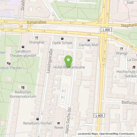 Standortübersicht der Tankstelle Hotel Rio BGmbH in 76133 Karlsruhe