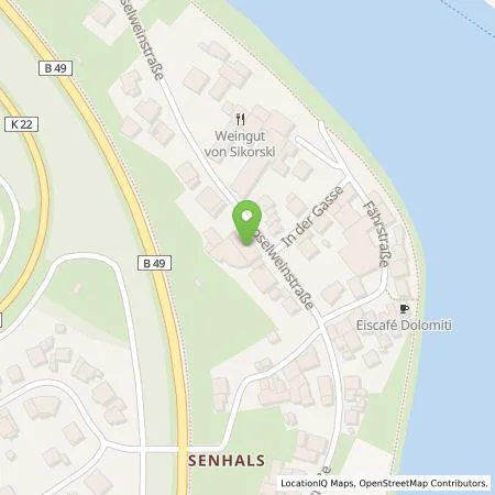 Standortübersicht der Tankstelle Hotel Halfenstube & Villa 1894 in 56820 Senheim-Senhals