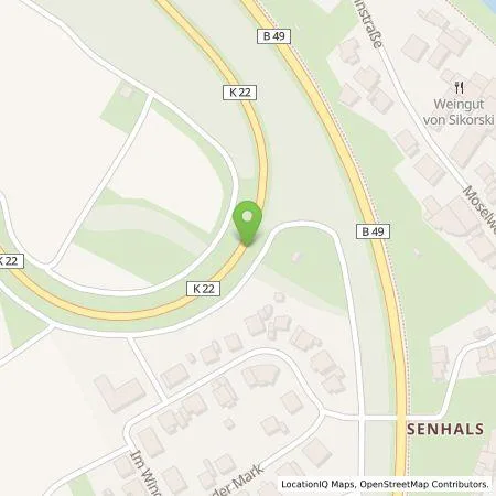 Standortübersicht der Tankstelle Hotel Halfenstube & Villa 1894 in 56820 Senheim-Senhals