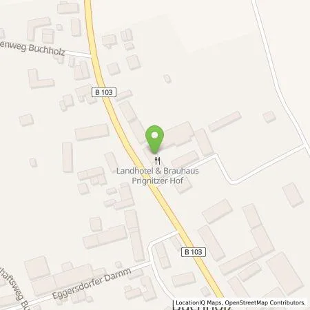 Standortübersicht der Tankstelle Landhotel Prignitzer Hof in 16928 Pritzwalk