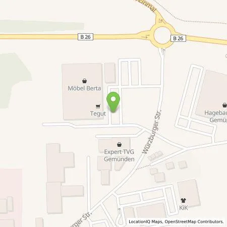 Standortübersicht der Tankstelle Numbat GmbH in 97737 Gemünden a. Main