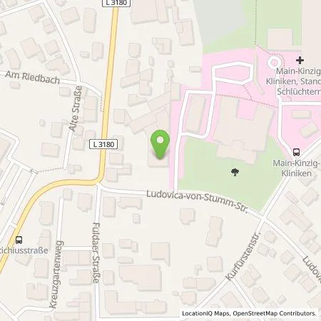 Standortübersicht der Tankstelle RhönEnergie Fulda GmbH in 36381 Schlüchtern